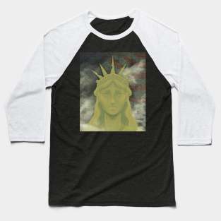 Broken America Lady Liberty Baseball T-Shirt